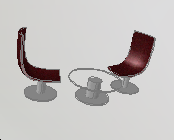 Modern koltuklar ve cam masa oturma