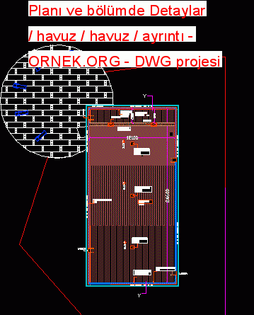 Planı ve bölümde Detaylar - havuz - havuz - ayrıntı 704.97 KB