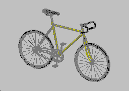Bloklarda bisiklet çizim detayın (model ) sarı Bisiklet