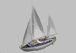 Yelkenli 3D modeli yelkenli